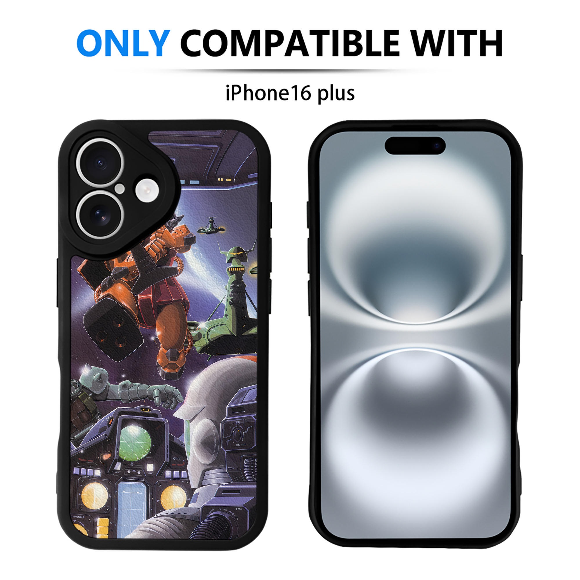 （画像用） 機動戦士ガンダム Mobile Suit Gundam 【iPhone 16シリーズ対応】シリコンスマホケース（レザー調） 材質：シリコン